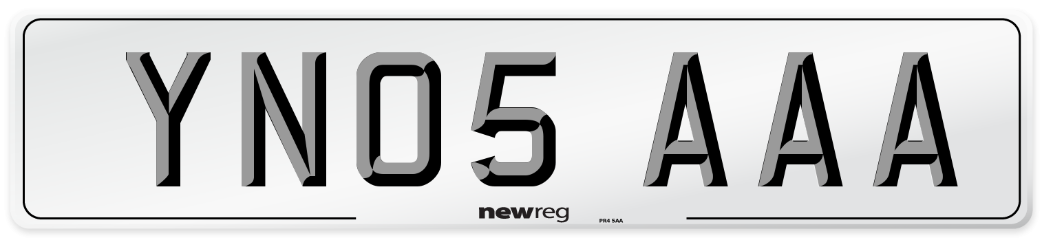 YN05 AAA Number Plate from New Reg